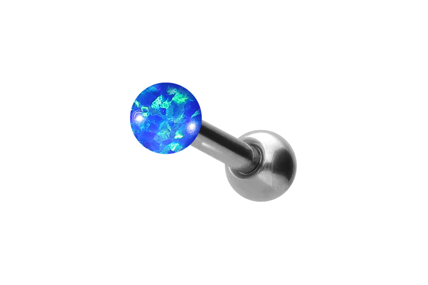 Titan Ohrpiercing SYNTHETISCHER OPAL